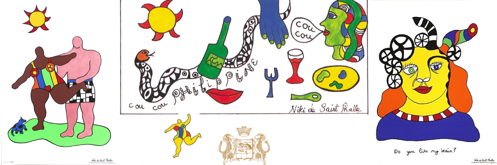 Who designed the 1997 Château Mouton-Rothschild label?