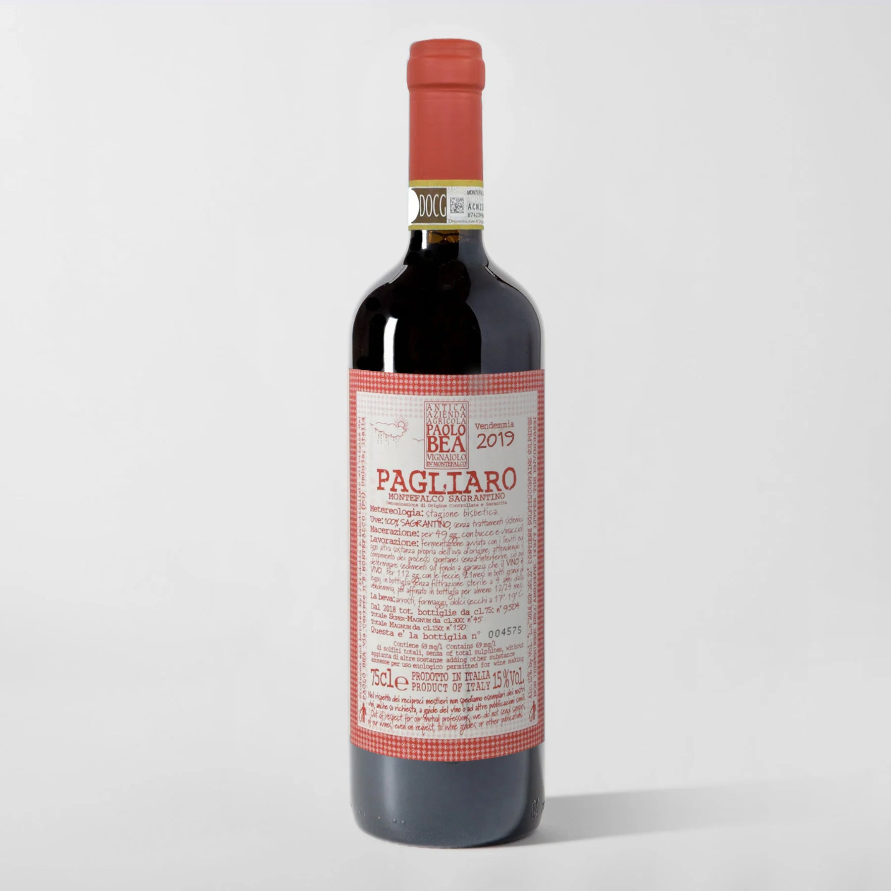 Paolo Bea, Sagrantino di Montefalco Secco ‘Pagliaro’ 2019 - Parcelle Wine