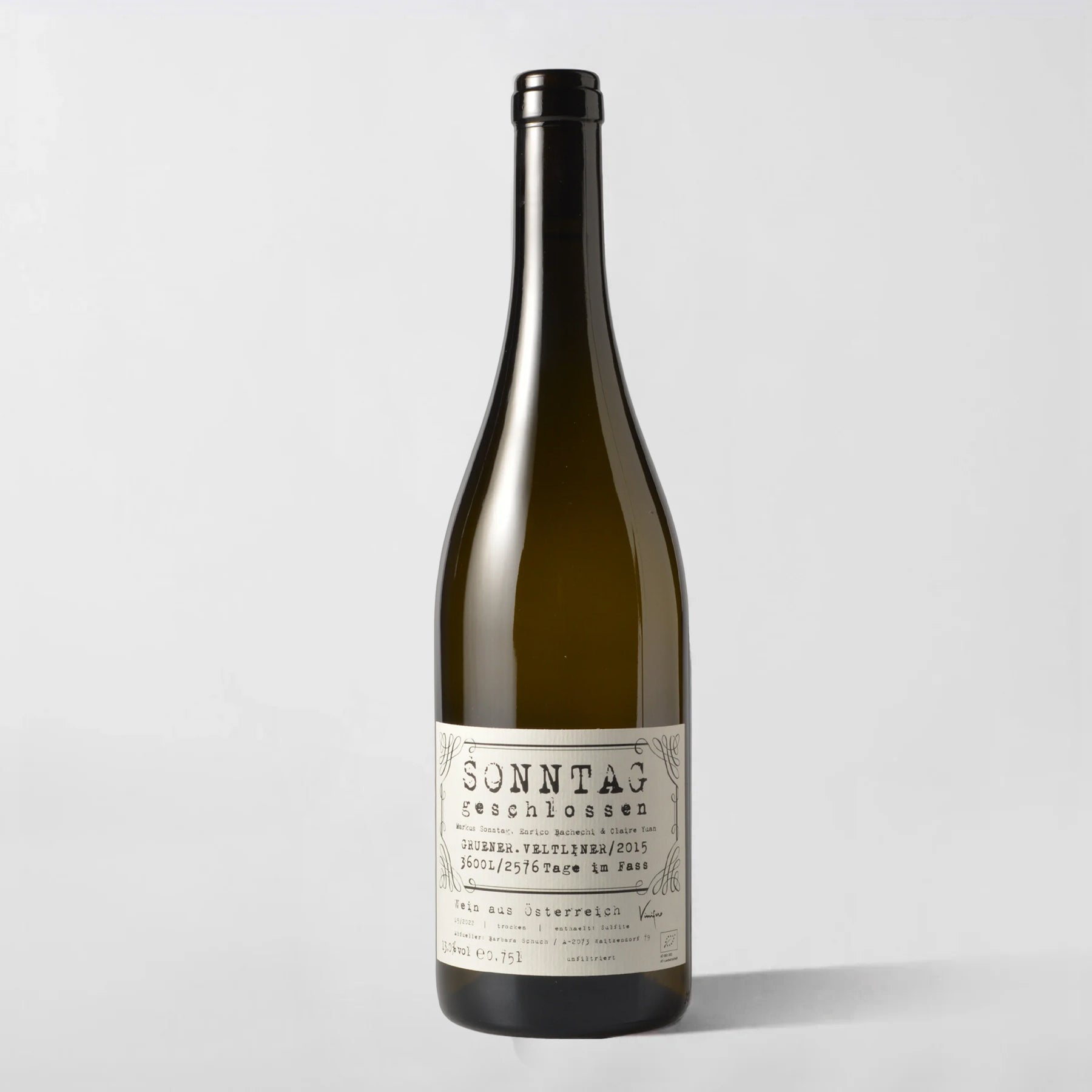 Sonntag Geschlossen, Grüner Veltliner 2015 - Parcelle Wine