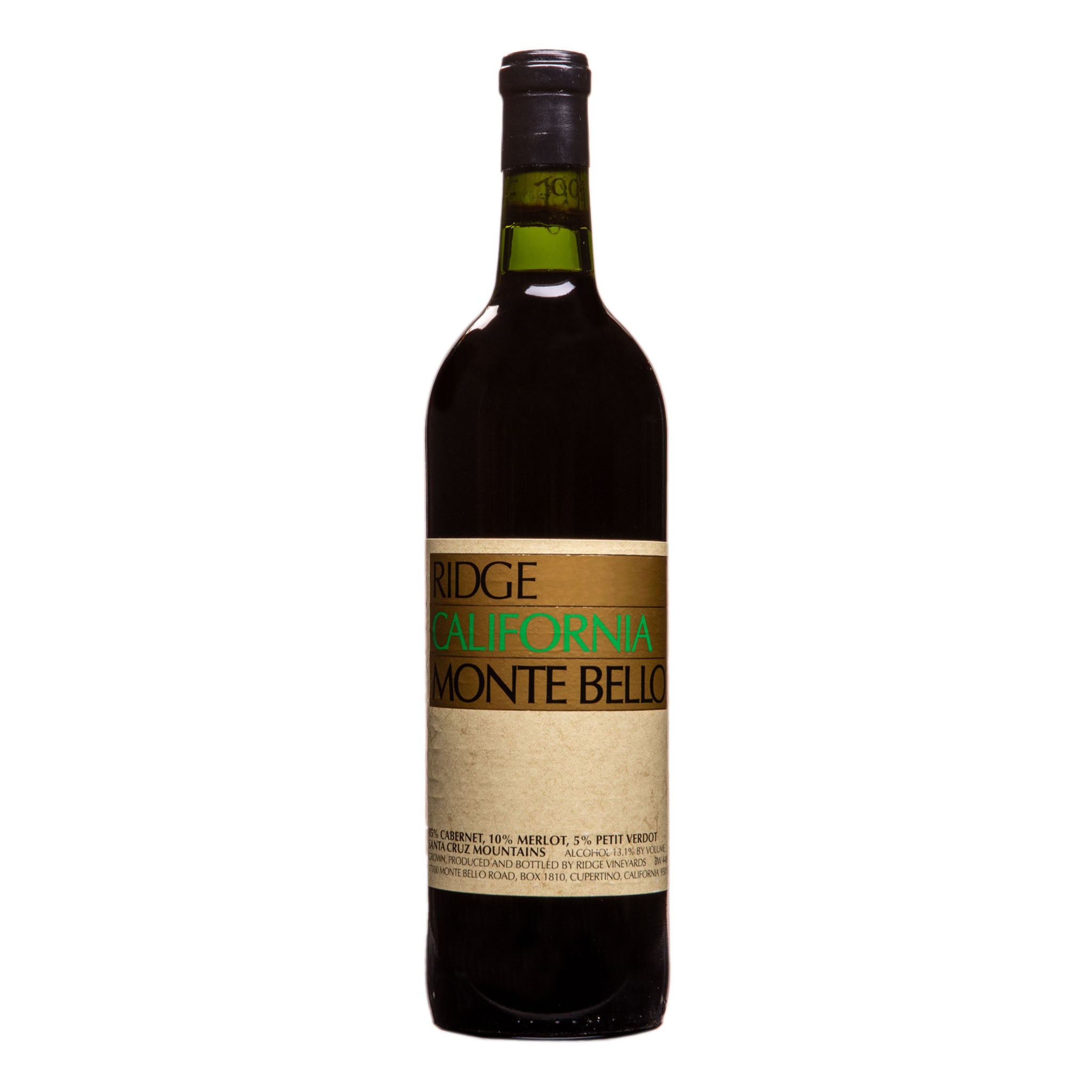 Ridge, 'Monte Bello' Cabernet Sauvignon Santa Cruz 1991 from Ridge - Parcelle Wine