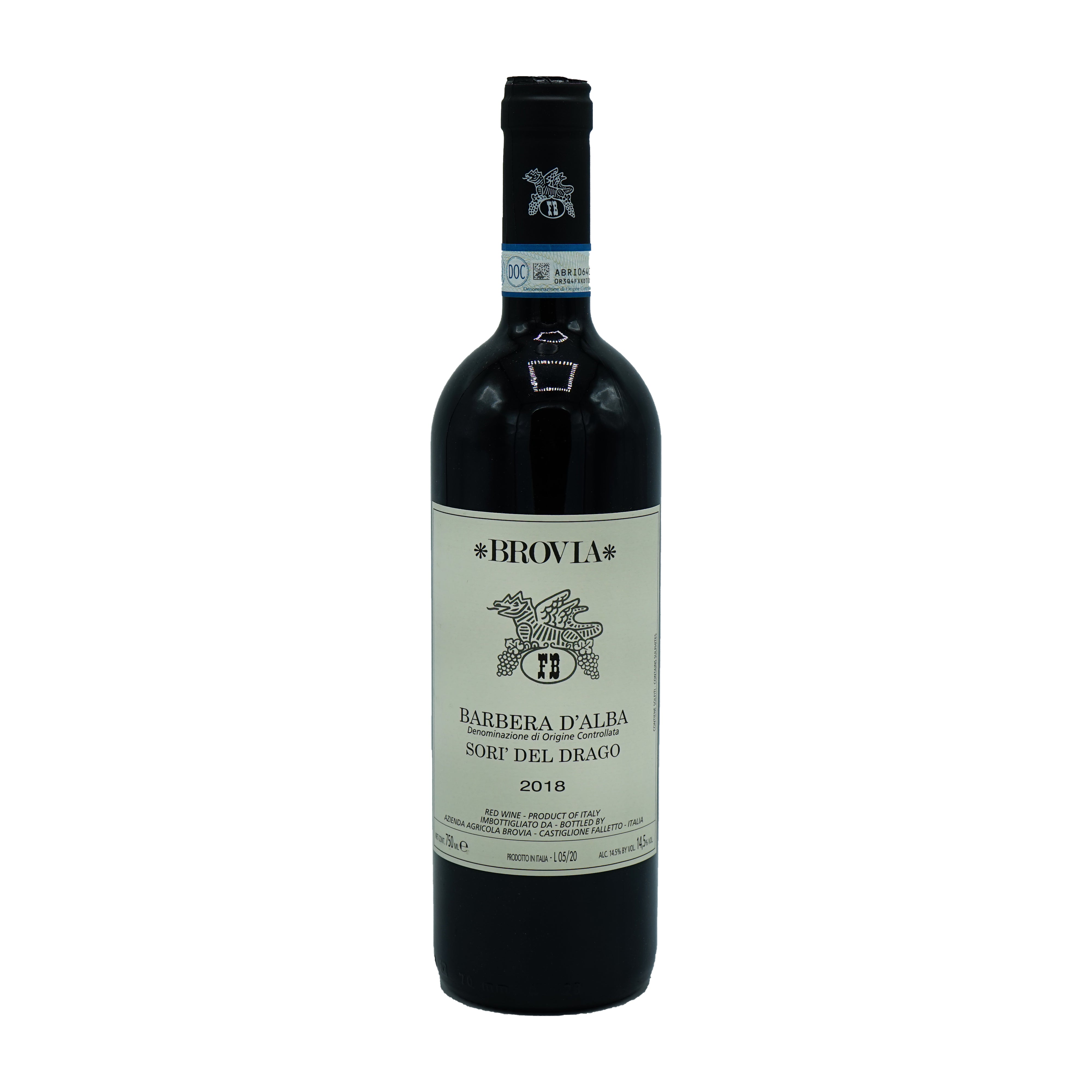 Brovia, 'Sori del Drago' Barbera d'Alba 2018 from Brovia - Parcelle Wine