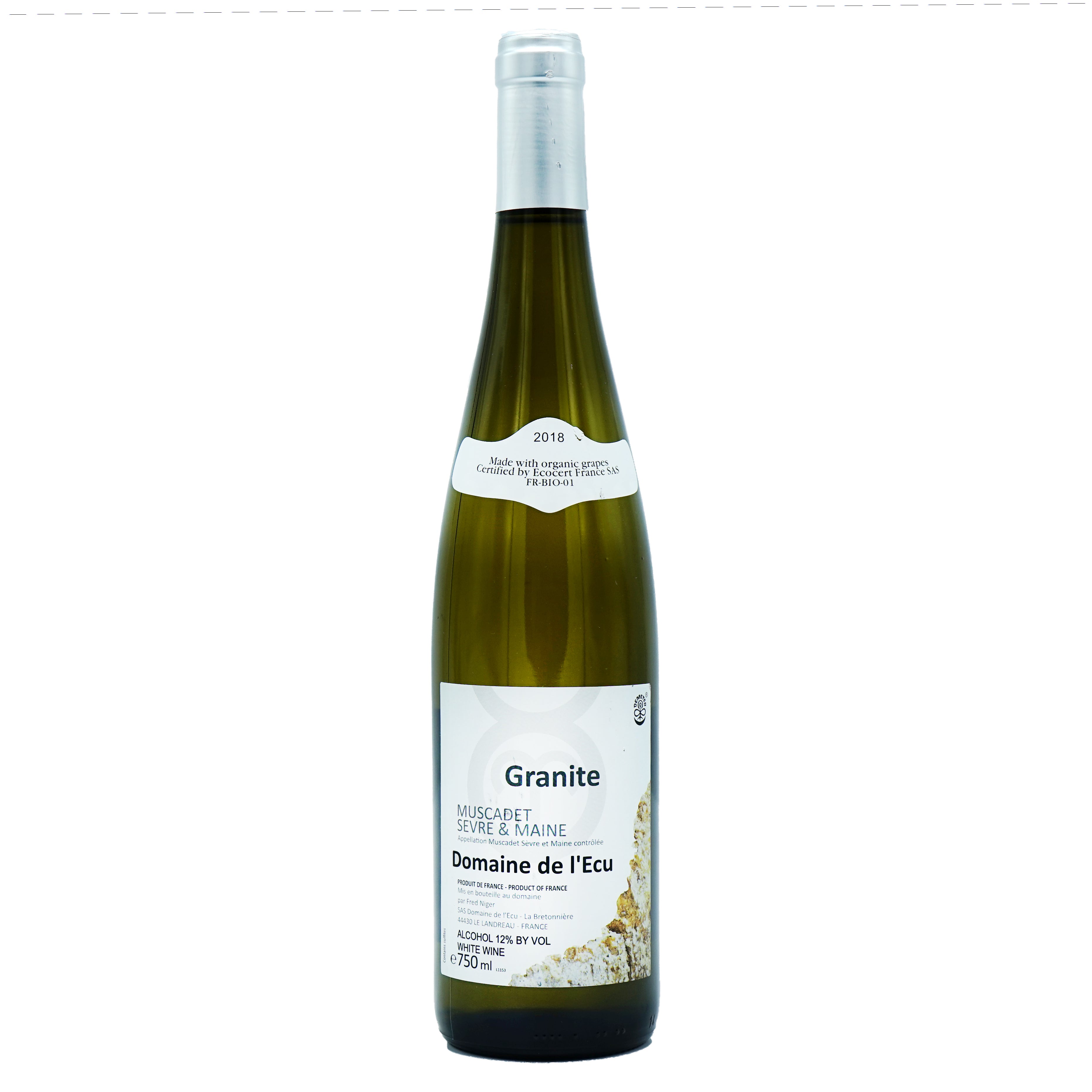 Domaine de l'Ecu, 'Granite' Muscadet Sèvre et Maine 2018 from Domaine de l'Ecu - Parcelle Wine