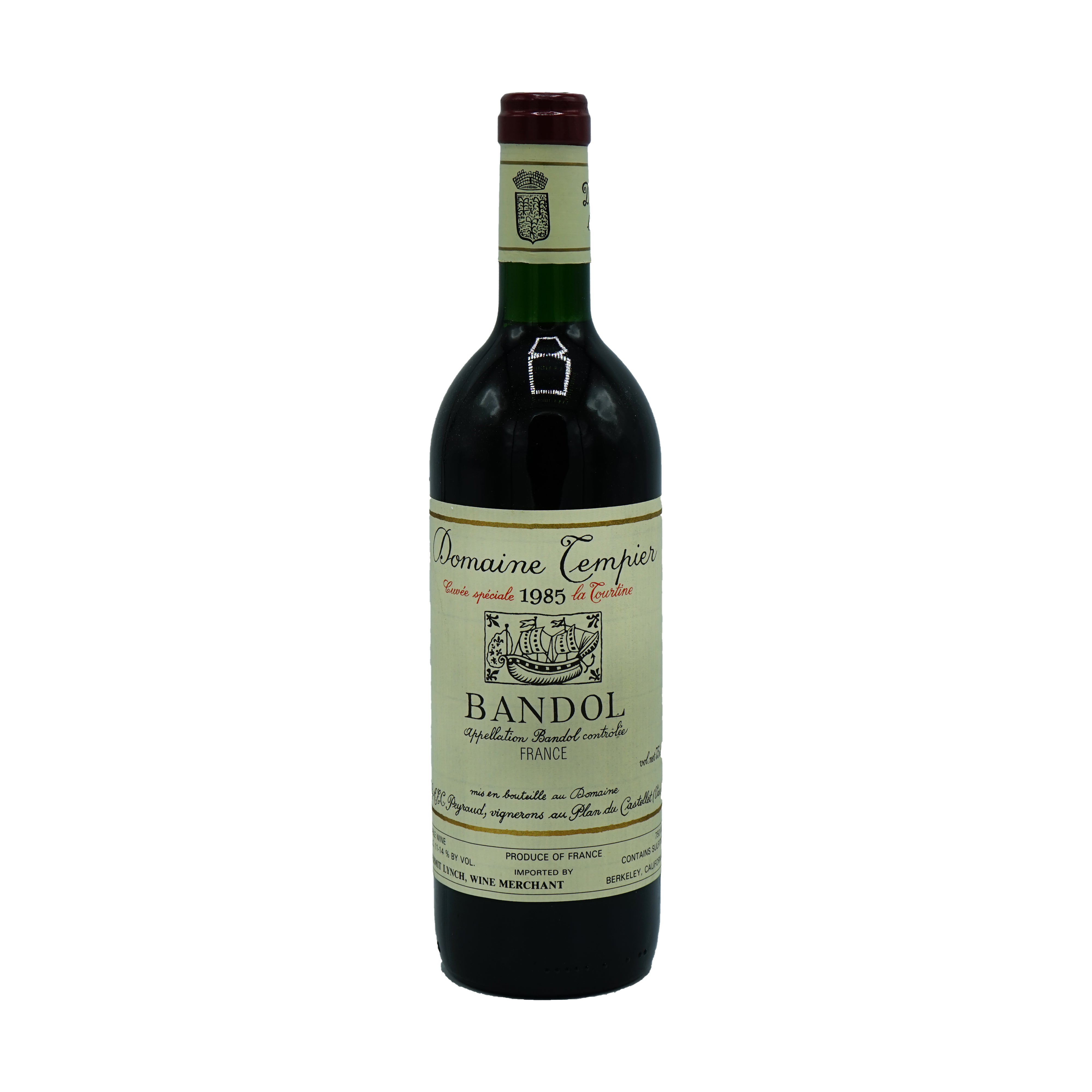 Tempier, 'Cuvée Tourtine' Bandol 1985 from Tempier - Parcelle Wine