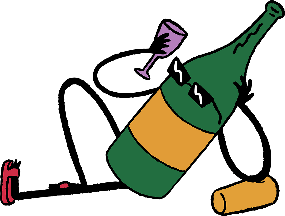 Wine Drop Mascot
