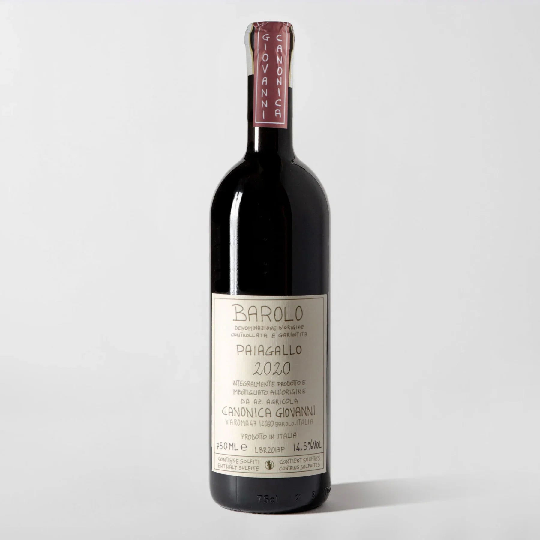 Giovanni Canonica, Barolo 'Paiagallo' 2020 - Parcelle Wine