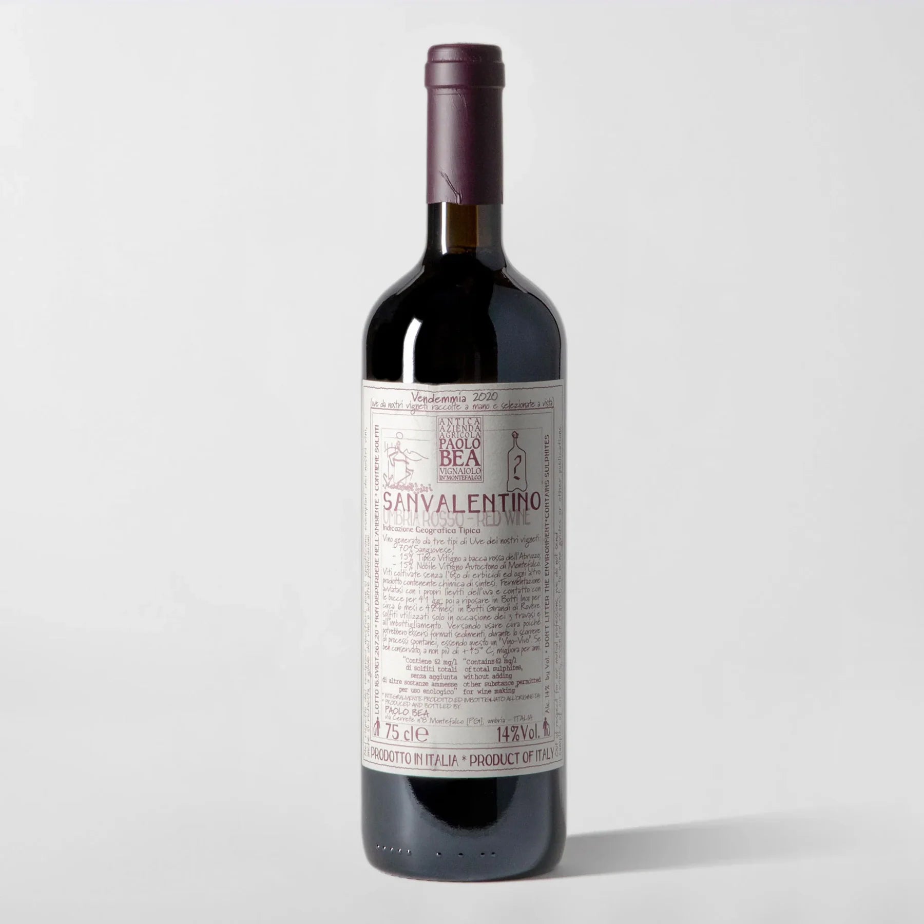 Paolo Bea, Umbria Rosso 'San Valentino' 2020 - Parcelle Wine