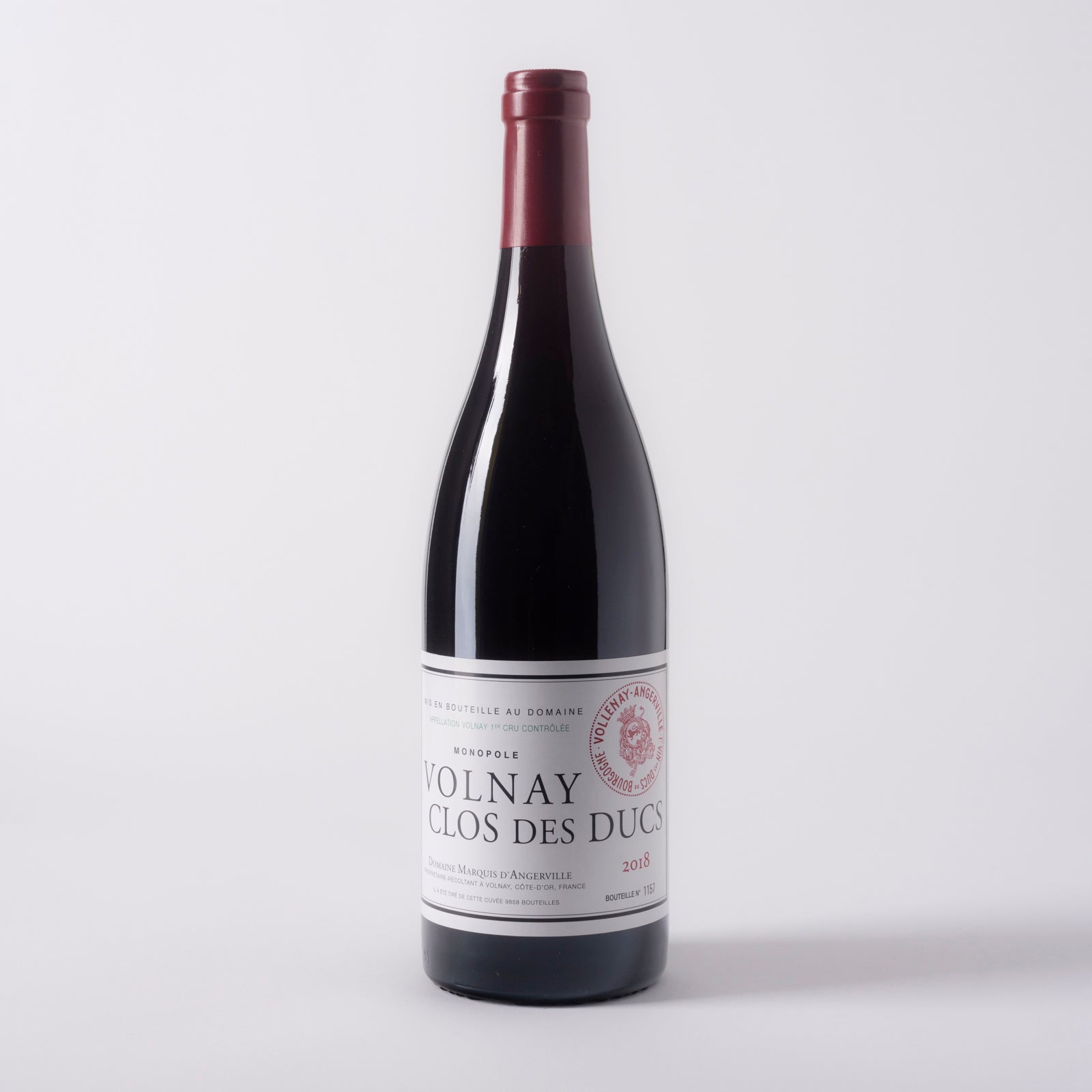 Marquis d'Angerville, 'Clos des Ducs' Premier Cru Volnay 2018 - Parcelle Wine